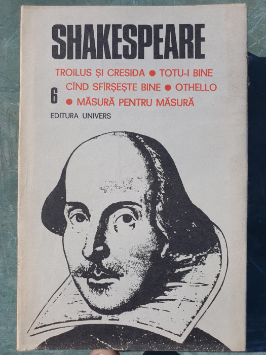 Shakespeare - Opere complete, vol. 6 (1987), 514 pag, cartonata si supracoperta