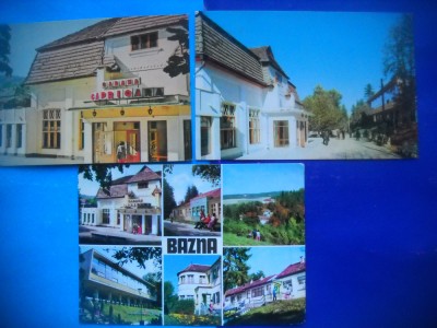 HOPCT LOT 2137 BAZNA -JUD SIBIU -3 CARTI POSTALE-CIRCULATE foto