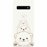 Husa silicon personalizata pentru Samsung Galaxy S10, Bear Family
