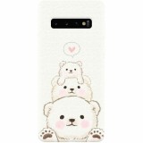 Husa silicon personalizata pentru Samsung Galaxy S10 Plus, Bear Family