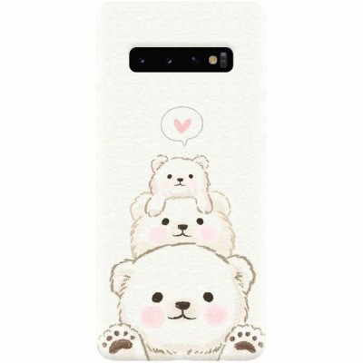 Husa silicon personalizata pentru Samsung Galaxy S10 Plus, Bear Family foto