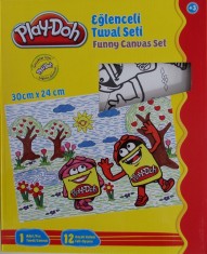 Set pictura PLAY-DOH PLAY-YB007: canava 30x24cm + 12 carioci/set foto