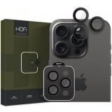 Folie de protectie Camera spate HOFI CamRing PRO+ pentru Apple iPhone 15 Pro Max / 15 Pro, Sticla Securizata, Neagra