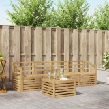 vidaXL Set de canapele de exterior 5 pcs Alb Lemn Solid de Acacia 3391369