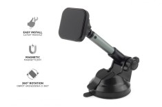 Suport auto pentru telefon AMIO HOLD-14, magnetic, cu brat reglabil, fixare ventuza, rotatie 360 AutoDrive ProParts foto