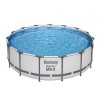 Piscina Bestway Rotunda Cadru Metalic 457x107cm, 14970L + Filtru, Pompa, Scara, Coperta