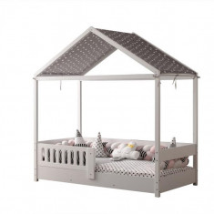 Patut Tineret MyKids Casuta Montessori Bianco White 190x90 cm GreatGoods Plaything