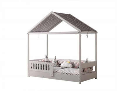 Patut Tineret MyKids Casuta Montessori Bianco White 190x90 cm GreatGoods Plaything foto