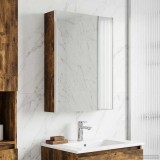 vidaXL Dulap cu oglindă pentru baie Stejar fumuriu 73.5 x 15.5 x 70 cm 889235