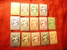 Serie Africa Ecuatoriala Franceza 1941- Emblema - Pasarea Phoenix , 14 valori