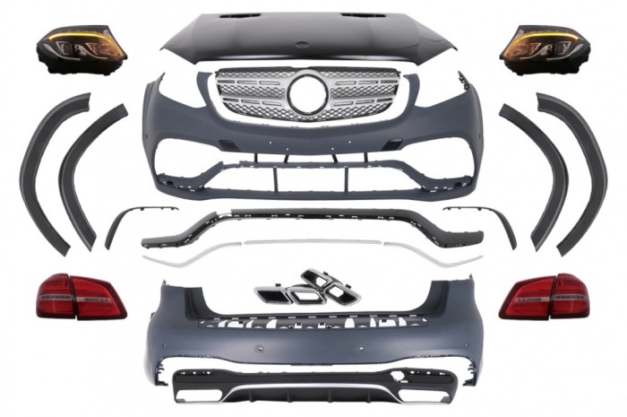 Pachet Exterior Complet Mercedes GL-Class X166 (2012-2016) Conversie la 2016 GL63 Design Performance AutoTuning