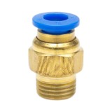 Mufa rapida dreapta din alama cu filet exterior 1/4 si hexagon 8 mm