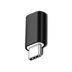 Adaptor iPhone(mama) to Type-C(tata) 2,8 cm, Flippy, Negru foto