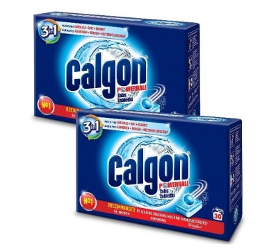 Set 2 Pachete tablete anticalcar, Calgon, 3 in 1 Powerball, 60 buc, Protejeaza masina de spalat foto