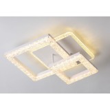 Cumpara ieftin Lustra LED, 120W, patrate cu diamante, 33CMx33CM, alb, telecomanda, lumina calda/neutra/rece, intensitate reglabila
