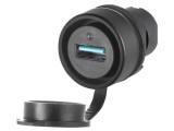 Soclu USB 3.0 A/A EAO 22mm pe panou negru