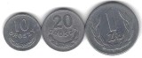 POLONIA Lot / 3buc - 10 + 20 GROSZY + 1 Zlot 1966 [1]