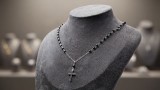 Colier Rozariu din Argint 925 Mystic Black Cross , Rafinament E i Stralucire Nocturna
