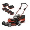 Einhell GE-CM 36/47 S HW, 47cm, 4x4Ah, 75L, Acumulator, Masina Tuns Iarba, Mulcire + Ejectie Laterala, Roti Rulmenti