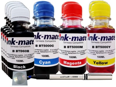 Set Cerneala Ink-Mate Compatibil Brother 4x100ml BTD60BK, 2x100ml BT5000C, 2x100ml BT5000M, 2x100ml BT5000Y + 1xRoller DeLux si 1xCd-r Maxell foto