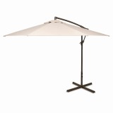 Umbrela de gradina crem 3 m cu brat lateral si manivela Breckner