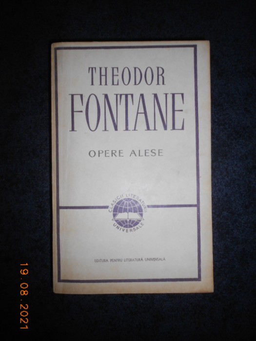 THEODOR FONTANE - OPERE ALESE