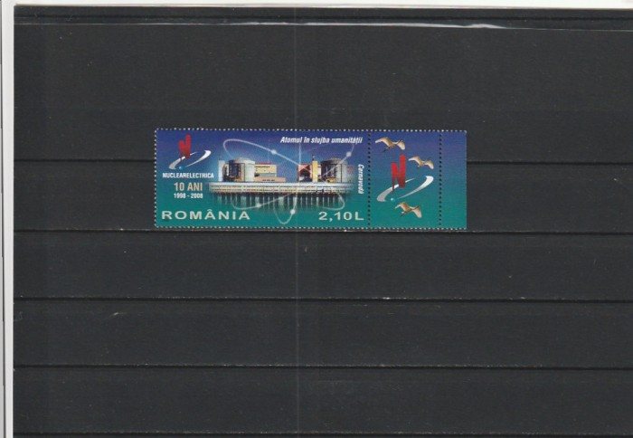 ROMANIA 2008 LP1819 ATOMUL IN SLUJBA UMANITATII MNH NESTAMPILATA