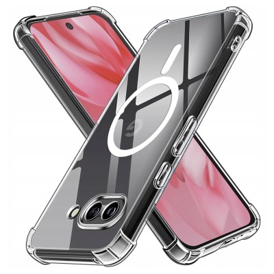 Husa Google Pixel 9a Techsuit Shockproof Clear Silicone MagSafe, transparenta foto