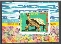 Eq. Guinea 1977 Turtles, perf. sheet, used M.022 foto