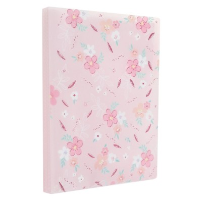 Mape Dosar A4, Model Floral, Culoare Roz, Cu 40 Foliunițele foto