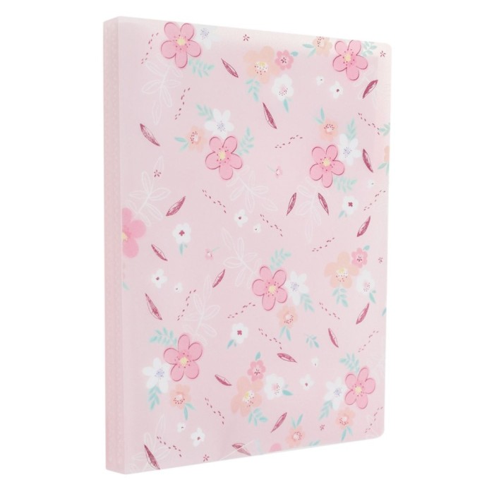 Mape Dosar A4, Model Floral, Culoare Roz, Cu 40 Foliunițele