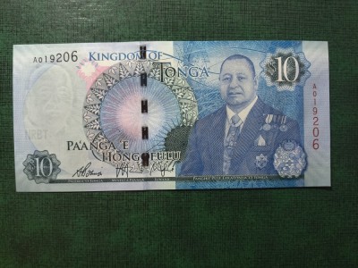 TONGA 10 DOLARI 2015 UNC foto