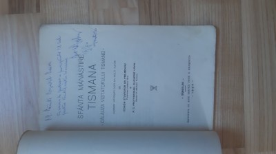 Sfanta Manastire Tismana . Calauza vizitatorului Tismanei ( 1934 ) manastirea Tismana Gorj Targu-Jiu foto