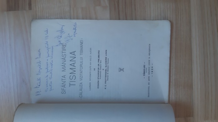 Sfanta Manastire Tismana . Calauza vizitatorului Tismanei ( 1934 ) manastirea Tismana Gorj Targu-Jiu