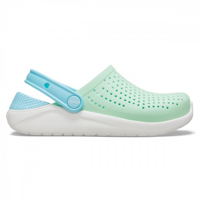 Saboti Crocs Kids&#039; LiteRide Clog Verde - Neo Mint/White