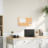 VidaXL Placă de plută cu cadru din lemn masiv de pin 60x40 cm