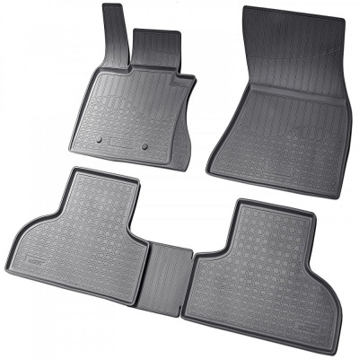 Set de 4 covorase cauciuc 3D stil tavita premium pentru BMW X5 F15 F85 2013-2018 foto