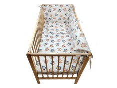 Lenjerie patut 140X70 cm cu aparatori laterale h52 cm, 6 piese, Pinguini foto