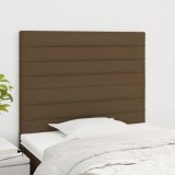Cumpara ieftin Tăblii de pat, 2 buc, maro &icirc;nchis, 100x5x78/88 cm, textil