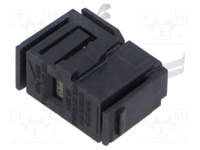 Clemă neagră SCHURTER Fusedrawer 2 pentru siguranțe 5x20mm 2 piste clichet foto