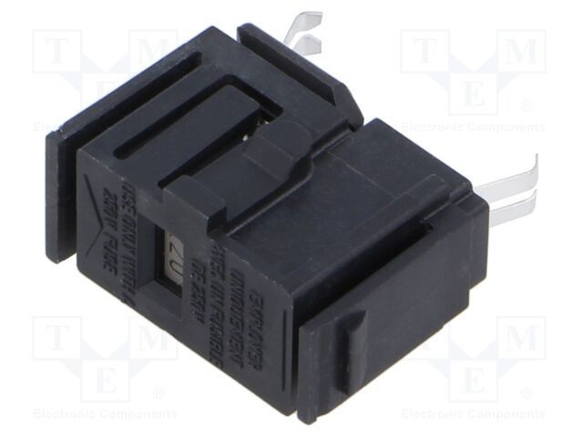 Clemă neagră SCHURTER Fusedrawer 2 pentru siguranțe 5x20mm 2 piste clichet