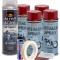Kit complet reparatie si vopsire jante culoare Rosu Burgundy Metalizat, V4 AVX-KVJ-RV4