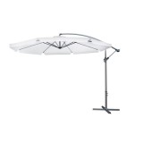 Umbrela Gradina Terasa Banana, 300cm, Alba, Poliester, Isotrade