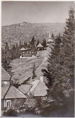 bnk cp Caransebes - Cabane pe Muntele Mic - circulata foto