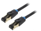 Cablu Patch S/FTP Cat 8 Negru 1.5m, Vention