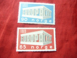 Serie Norvegia 1969 - Europa CEPT, 2 valori, Nestampilat