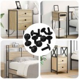 vidaXL Șuruburi cu manșon 12 pcs Negru M4 x 10 mm Fier 864533