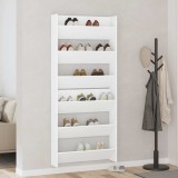 vidaXL Pantofare de perete, 2 buc., alb, 80x18x90 cm, PAL 806778