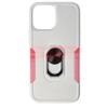 Husa iPhone 13 Pro Max, TPU+PC, Shockproof, Ring Stand, Roz Milky