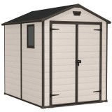 Casuta de gradina, Keter, Bej, 6x8, colectie Manor, cu ferestre, cu ventilatie